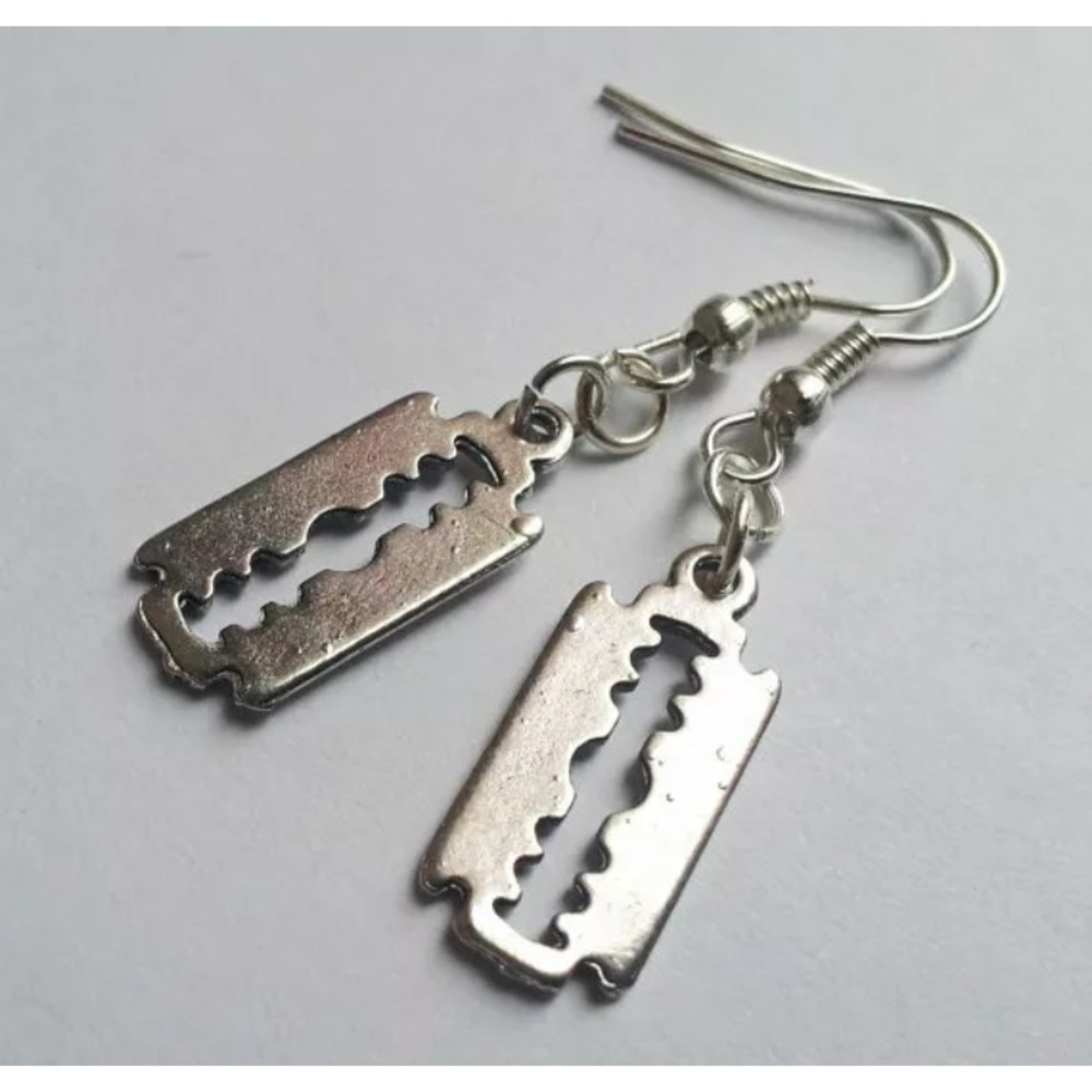 Razor Blade Hook Dangle earrings